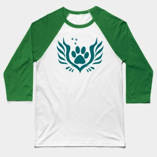 Cat Paw Angel Silhouette Baseball T-Shirt